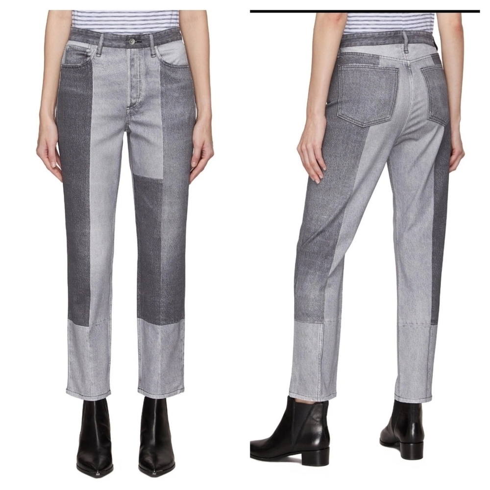 rag & bone Gray and Black Cropped Pants